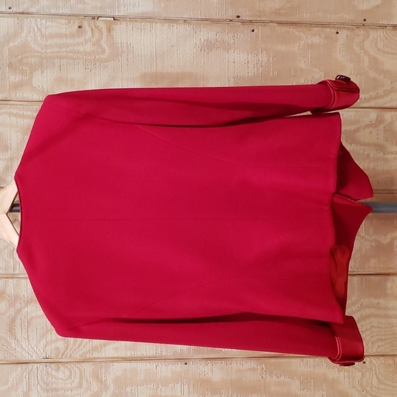 Nolan Miller Designer Red Bead Embellished Blazer Jacket Size 12 - Picture 6 of 9